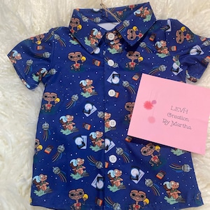 Extra Terrestrial Inspired  Button Down Shirt  E.T.