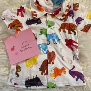 Brown Bear Book Inspired Character Button Down Shirt