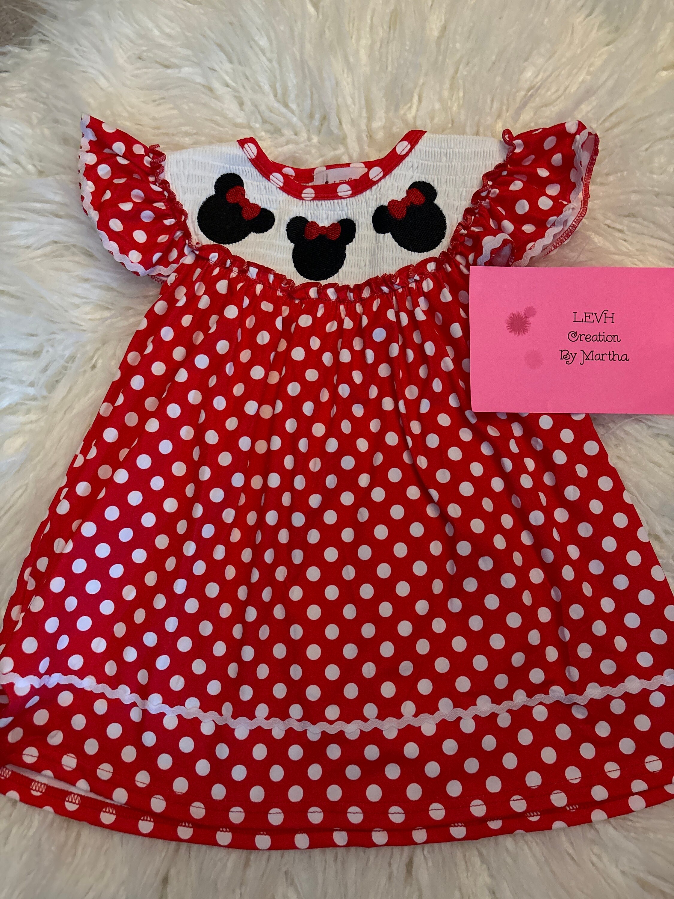 Minnie mouse smocked dress sale
