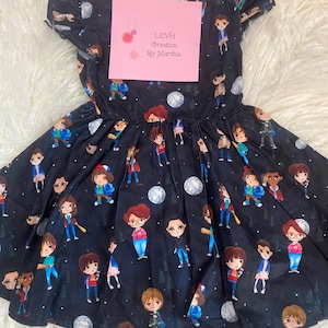 Strange Characters Inspired Flutter Sleeve Milk Dress