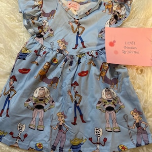 Toy Characters Inspired Flutter Sleeve Milk Dress