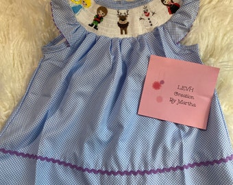 Frozen Hand-smocked Ice Princess Disney-inspired Outfit | Baby Girl's Outfit  | Toddler Outfit - Etsy Canada