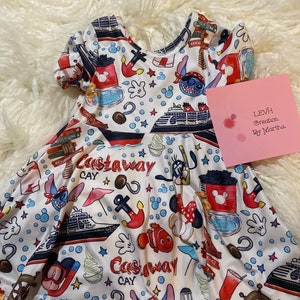 Castaway Mouse Cruise Inspired Pearl Milk Dress