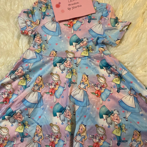 Wonderland Inspired Short Sleeve Pearl Milk Dress