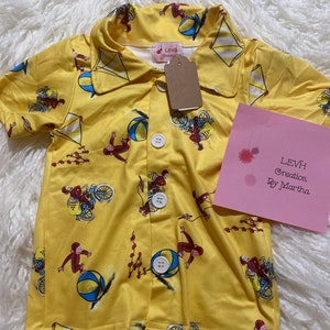 Curious Monkey Inspired Book Character Button Down Shirt