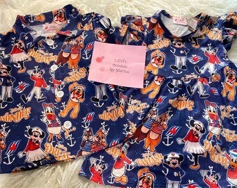 Mouse Cruise Ship Inspired Theme Button Down Shirt