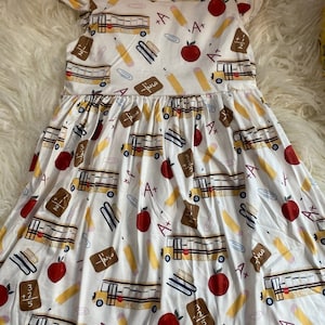 Back to School Flutter Sleeve Milk Dress