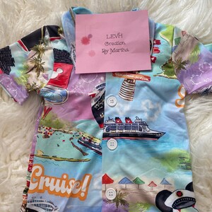 Castaway Rainbow Mouse Cruise Inspired Button Down Shirt