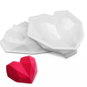 GEOMETRIC HEARTS 6ct Silicone Mold LBS -   Heart cakes, Heart cake  pops, Geometric heart