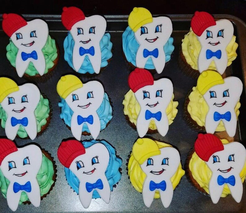 First Tooth Fondant Cupcake and Cake Toppers Etsy