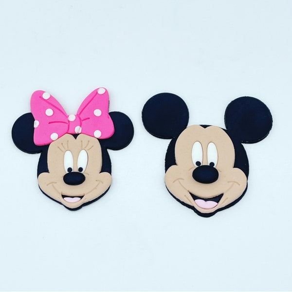 4 inch Minnie Mouse or Mickey Mouse Fondant edible cake topper.
