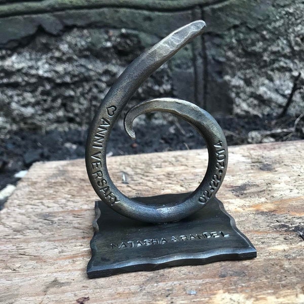 6th Anniversary Gift, Hand Forged Iron, Iron Gift for Her, Beautiful Blacksmith Made, For Him, For Her, Iron wedding, wrought iron, Iron