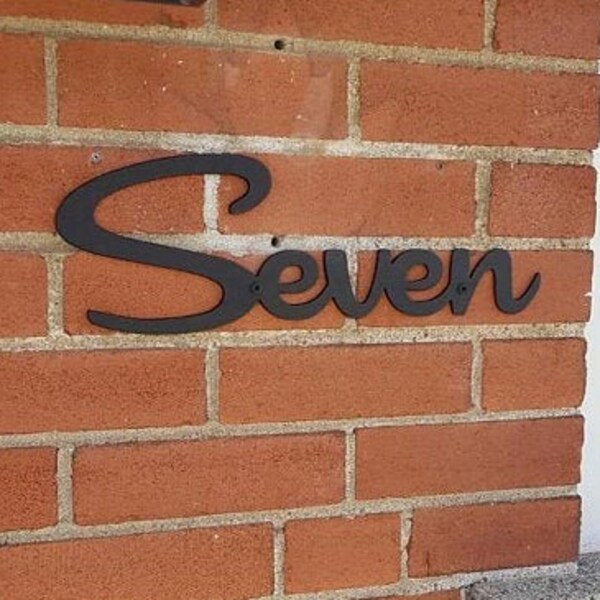 Cursive House Numbers Etsy