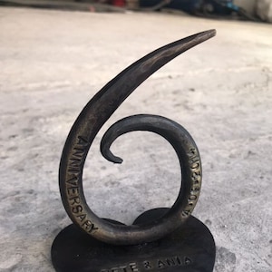 6th Anniversary Gift, Hand Forged Iron, Iron Gift for Her, Beautiful Blacksmith Made, For Him, For Her, Iron wedding, wrought iron