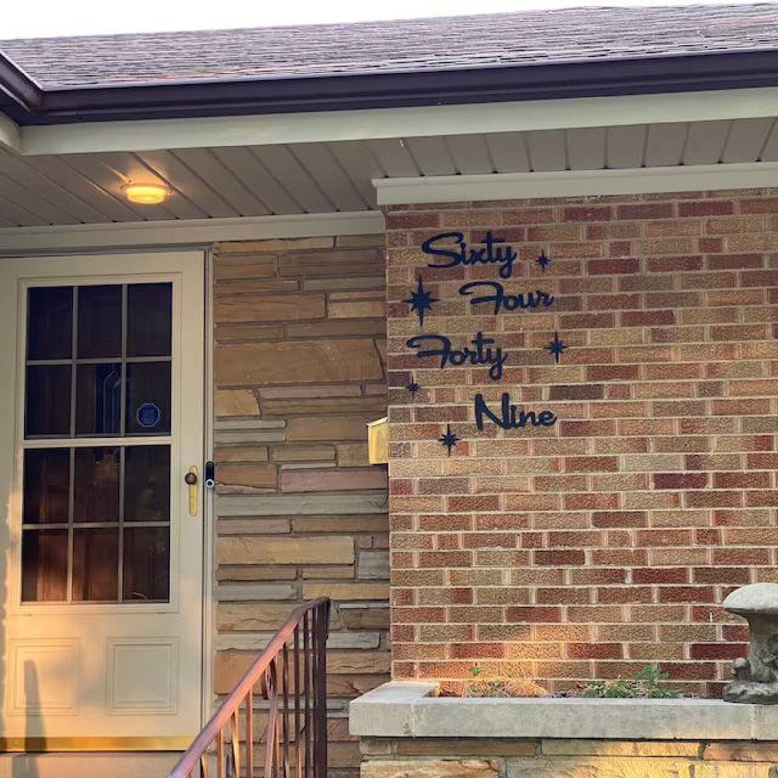 Cursive House Numbers Home Address Sign Street Sign Etsy