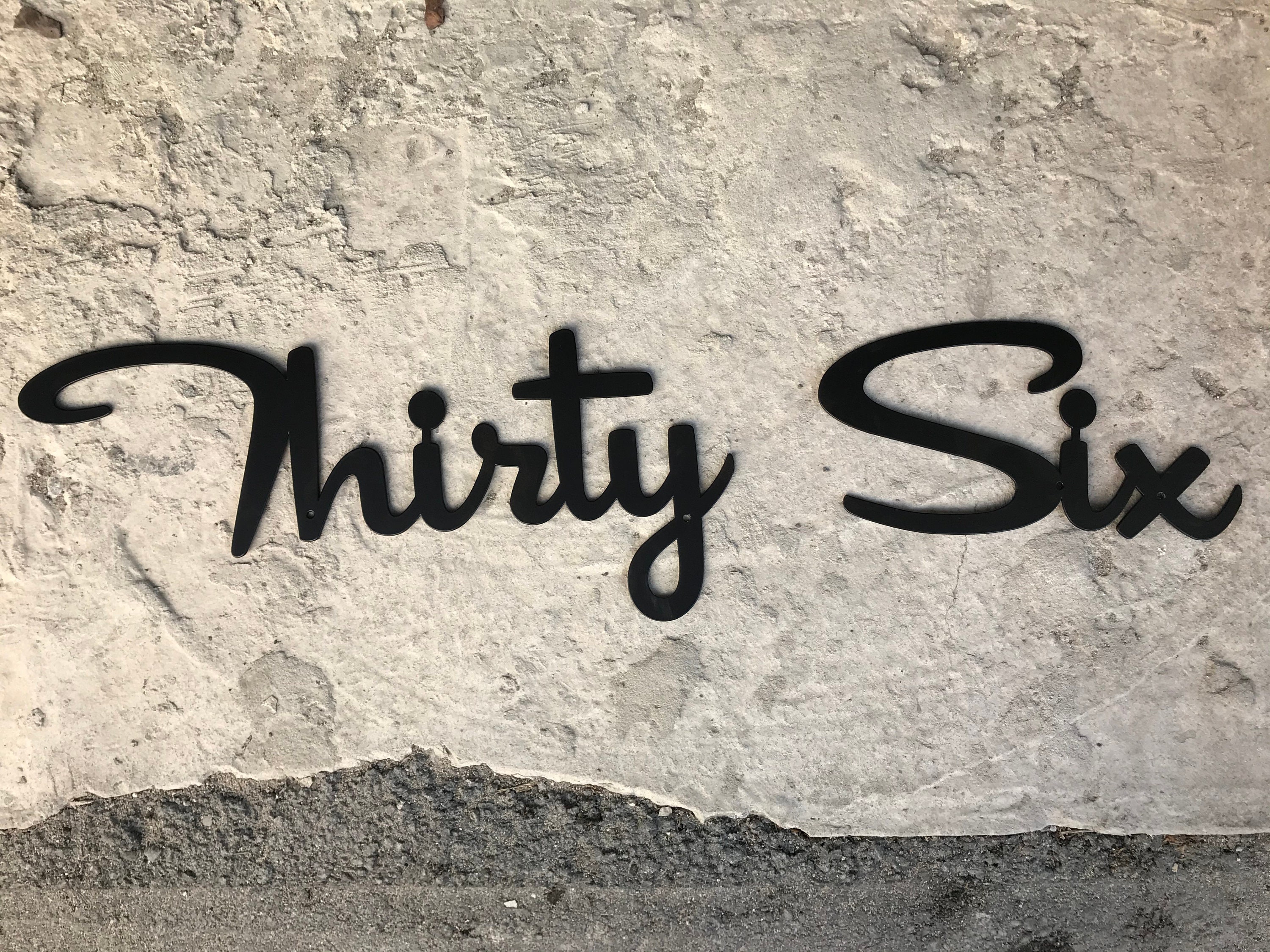 Cursive House Numbers Home Address sign Street sign Etsy