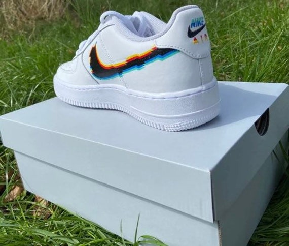 Aangepaste Nike Air Force 1 Double Vision Tick | Etsy