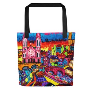 Tote bag large, Strasbourg, Alsace, France, Saint-Paul Church of Strasbourg