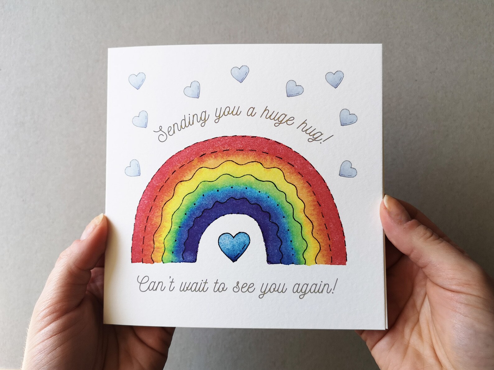 Vous envoyer un énorme câlin Jai hâte de te revoir Carte Etsy