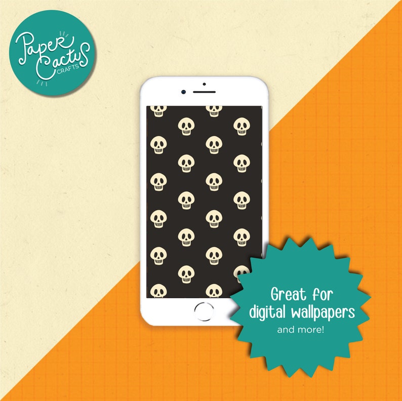 Simple Halloween Digital Paper Pack Illustrated Patterns - Etsy