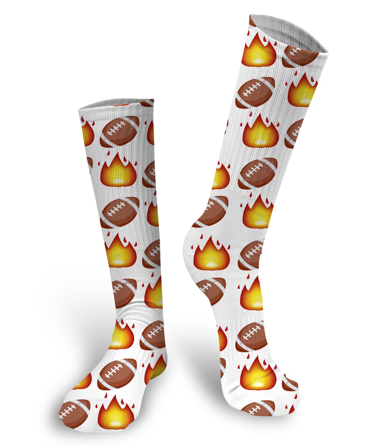 Custom Emoji Socks Football Socks Football Emoji Socks Etsy