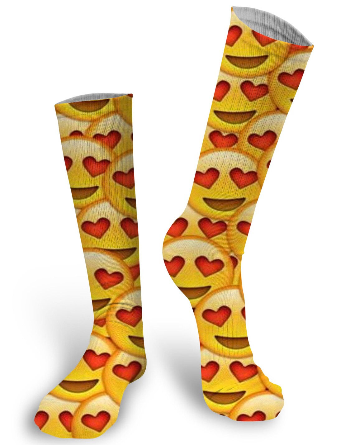 Custom Emoji Socks Personalized Emoji Socks Novelty Crew Etsy