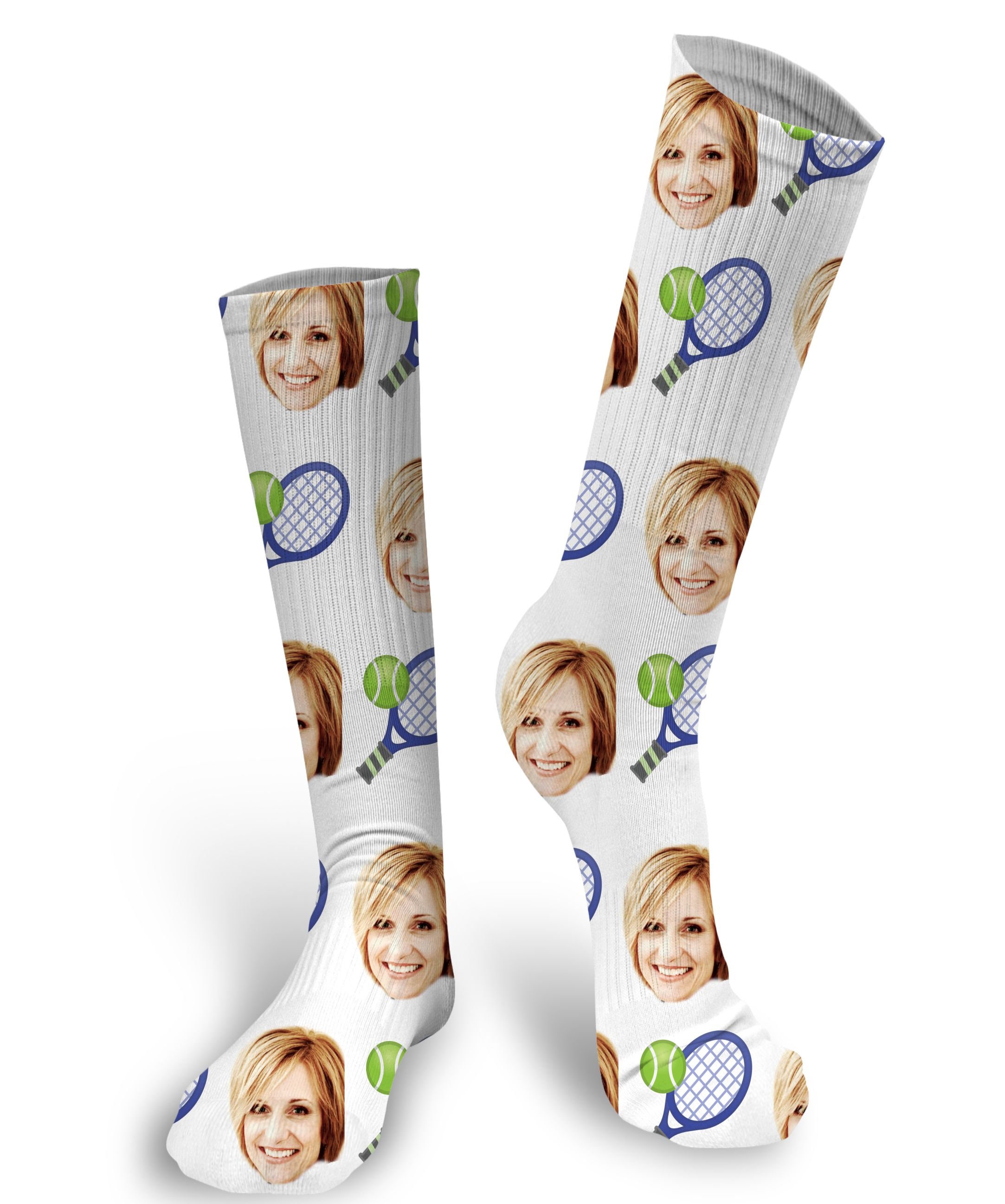 Custom Face Socks Tennis Socks Face on Socks Novelty Etsy