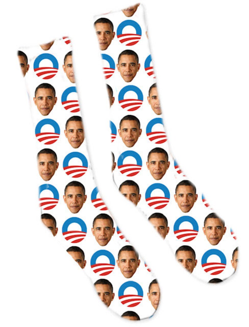 Custom Face Socks President Barack Obama Socks Obama Socks Etsy