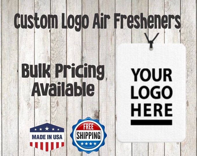 Custom Photo Car Air Fresheners with Logo, Car Freshener, Any Photo, Text, Logo Choose your Scent, Double Sided, Logo Car Freshener