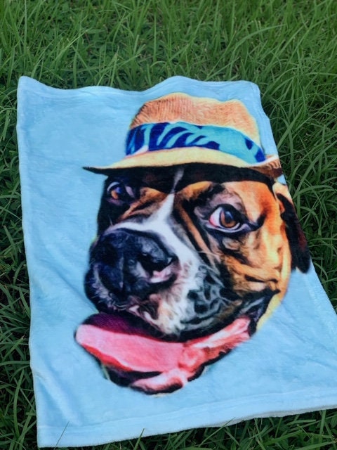 personalized dog throw blankets