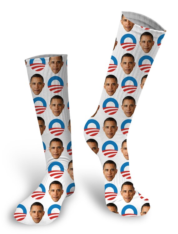 Custom Face Socks President Barack Obama Socks Obama Socks Etsy
