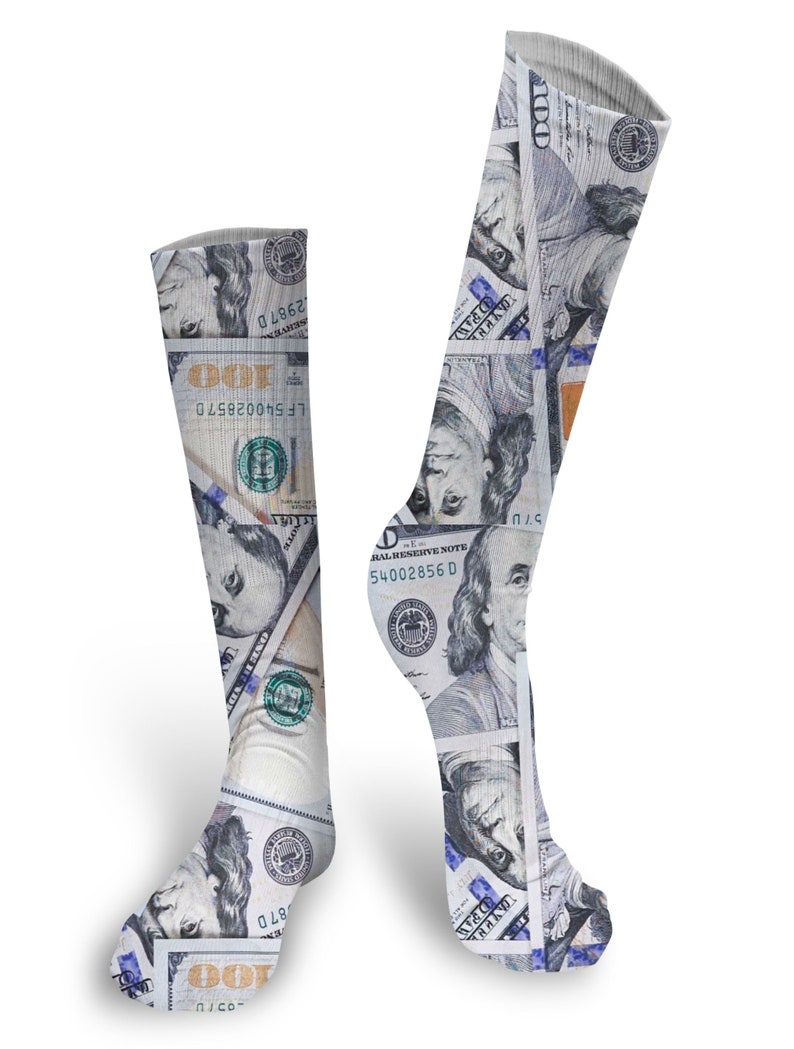 100 dollar bill sock money socks dollar bill socks Etsy