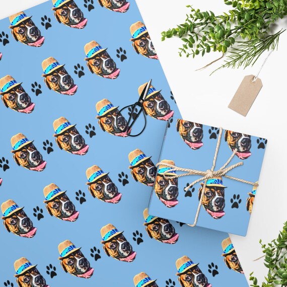 custom dog wrapping paper