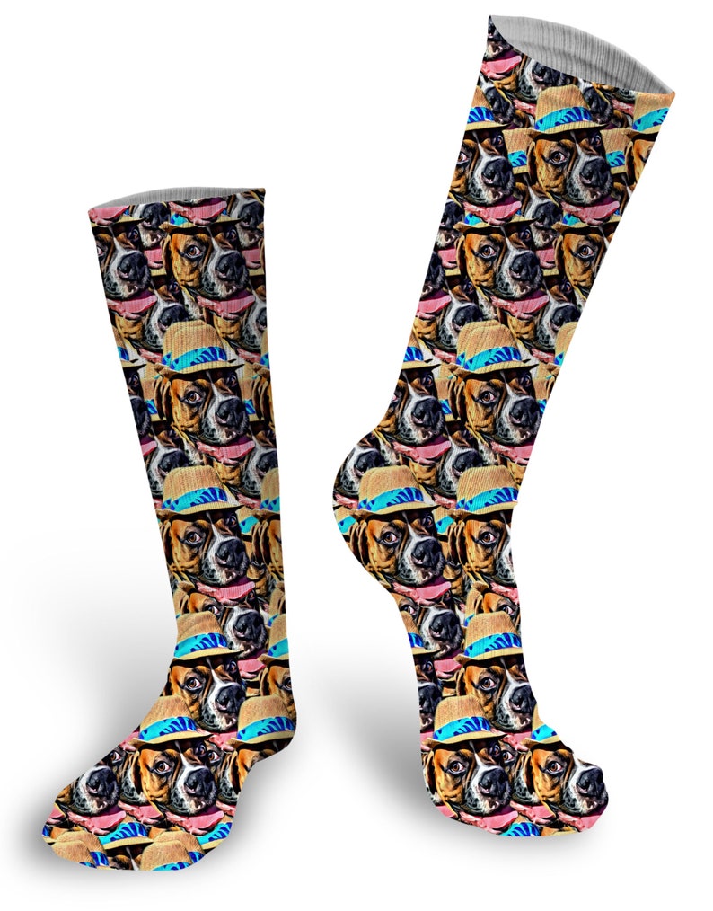 Custom Dog Socks Novelty Socks Stocking Stuffer Dog Face Etsy
