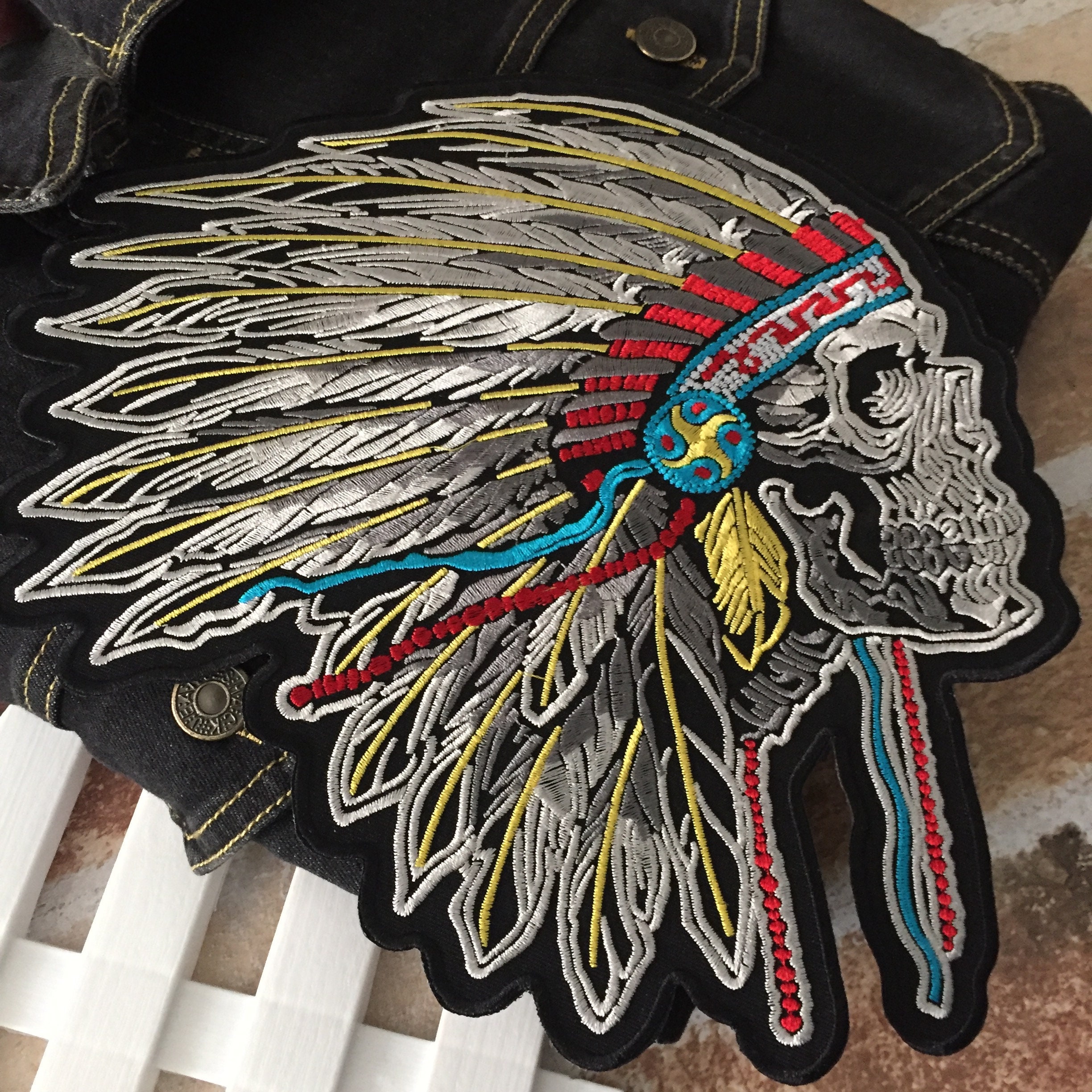 NEW Men Longline Skull Indian Chief Feathers Flowers Native American Sizes S-XL