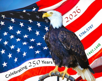 Wandkalender Amerikaanse Revolutie 2026 (start op maandag)