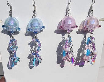 Jellyfish Dangle Earrings | Cute Jellyfish Earrings | Jellyfish Jewelry |