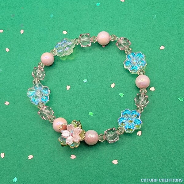 Cherry Blossom Bracelet | Pearl Bracelet | Cute Accessories