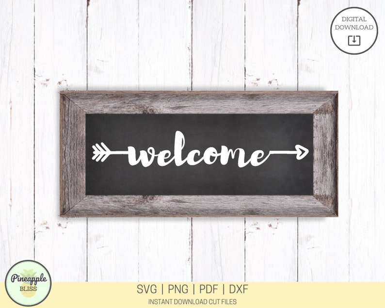 Welcome Paw Print SVG Welcome Bundle SVG Welcome Arrow - Etsy