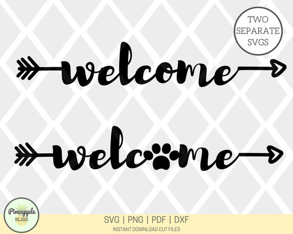 Free Svg File Welcome With Paw Print 128 SVG PNG EPS DXF File