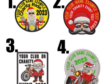 Christmas Motorcycle Club Charity Ride Patches