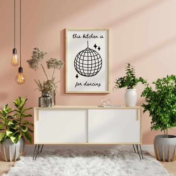 Stampa Su Tela Palla Da Discoteca Blu – Poster Artistico Quadro Da Parete 40,6x61 Cm (Senza Cornice)