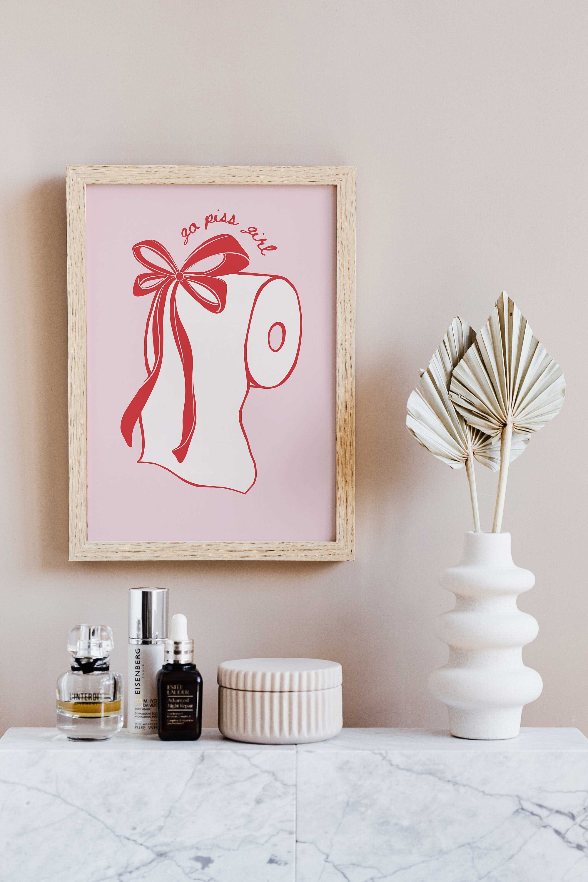Go Piss Girl Toilet Paper Roll Coquette Core Aesthetic, Red Pink Preppy ...