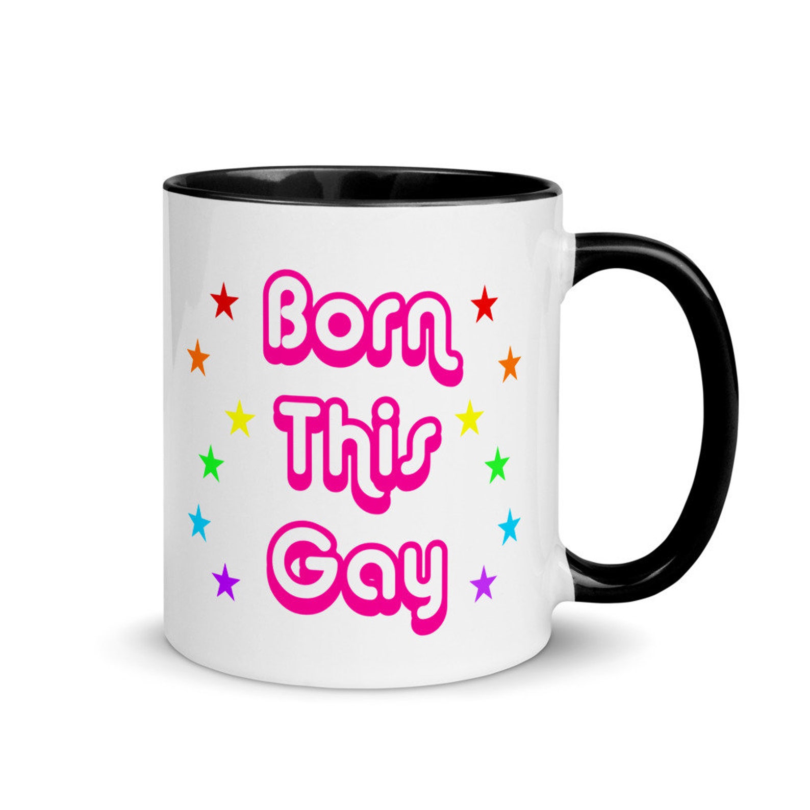 Born this Gay Mug LGBT Gift for Him or Her Pride Rainbow Etsy