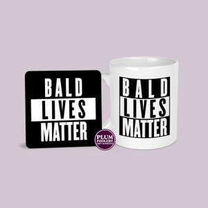 SMARTYPANTS Bald Lives Matter - Tazza divertente da uomo o uomo, idea regalo per compleanno, Natale, nonno, papà, zio, ufficio, in ceramica (manico nero prime