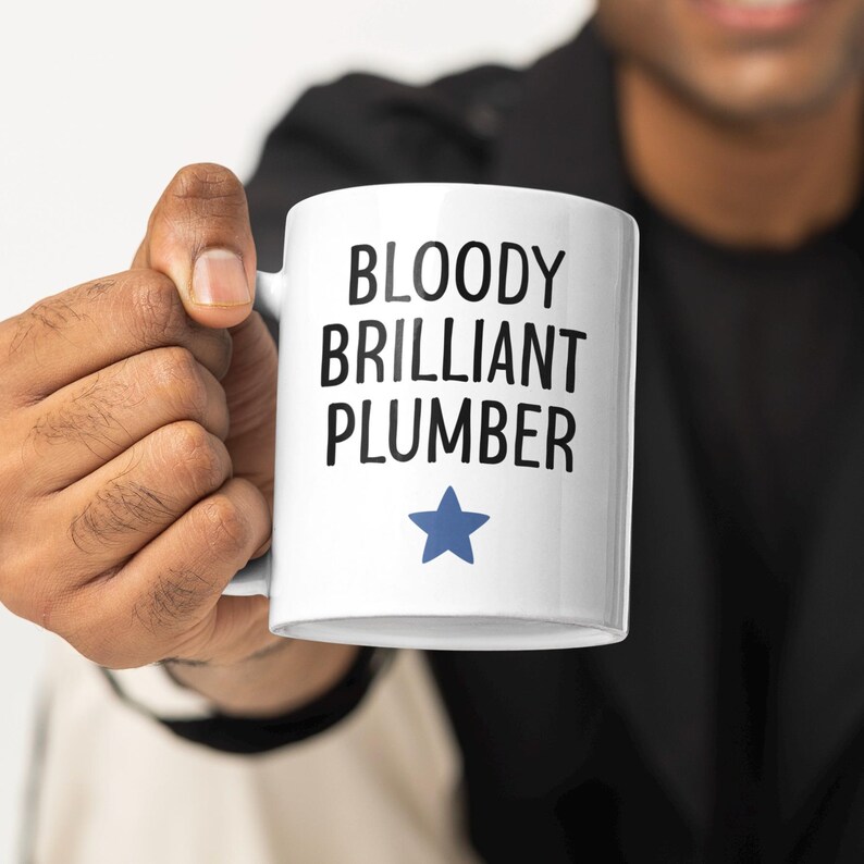 Funny Plumber Mug - Bloody Brilliant, Tradesman Gift image 2