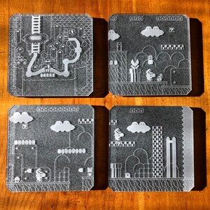 Super Mario Welt Plexiglas Untersetzer Set, Nintendo