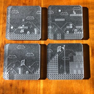 Super Mario Bros. Plexiglass Coaster Set, Nintendo