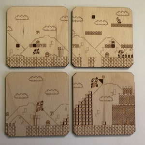 Super Mario Bros. Wood Coaster Set, Nintendo