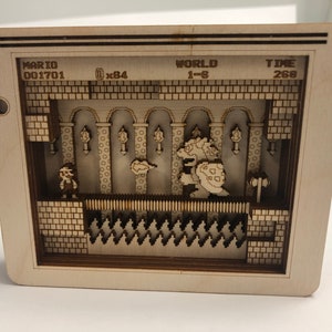 Super Mario Bros. Bowser Dungeon Wood Art Model, Nintendo
